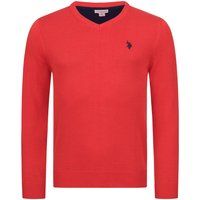 Klassischer V-Ausschnitt Strickpullover