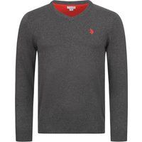 Klassischer V-Ausschnitt Strickpullover