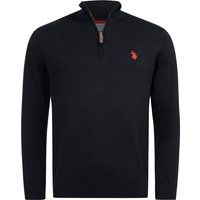 Herren Baumwollmischung Pullover mit Viertelreißverschluss