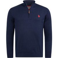 Herren Baumwollmischung Pullover mit Viertelreißverschluss