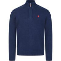 Herren Baumwoll Troyer Pullover mit Reißverschluss