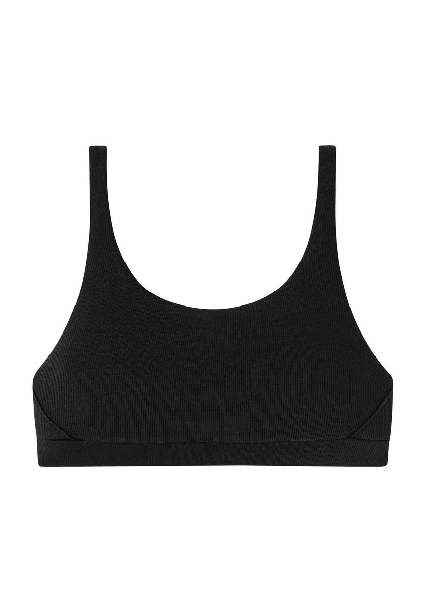 Geripptes Bralette mit Rundhalsausschnitt