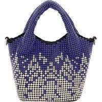 Mymo Handtasche Handtasche Frauen Blau Silber