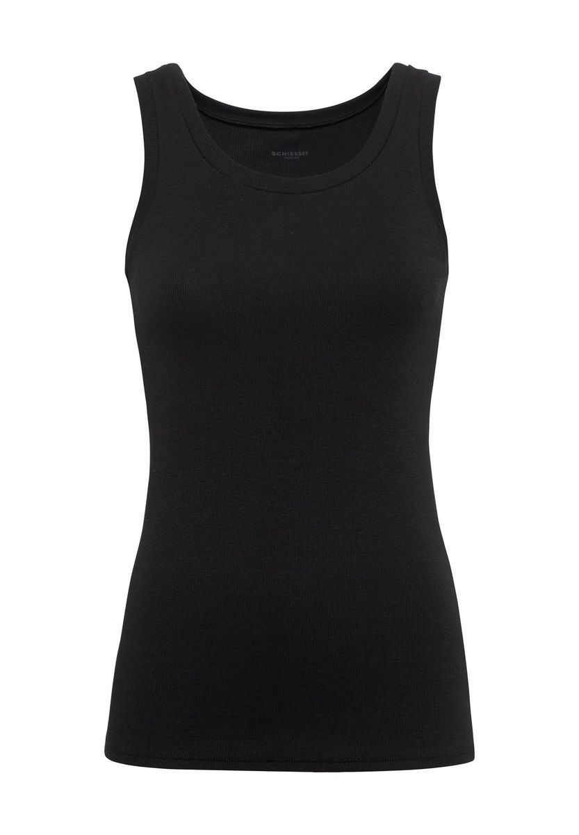 Geripptes Tanktop mit U-Ausschnitt