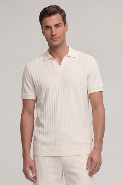 Elegantes Poloshirt mit Strukturmuster