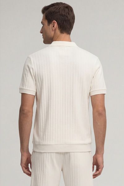 Elegantes Poloshirt mit Strukturmuster