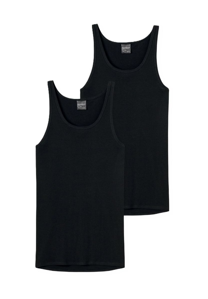 Klassisches geripptes Baumwoll Tank Top Set