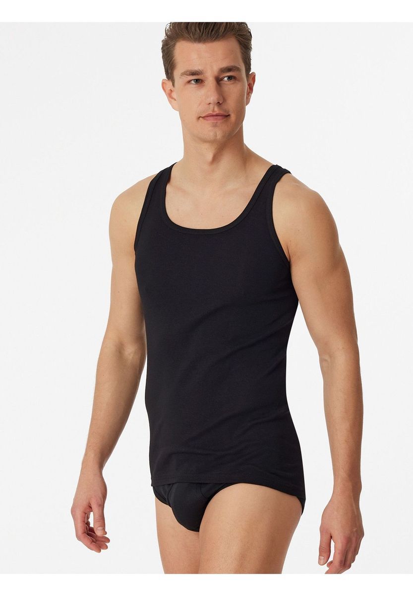 Klassisches geripptes Baumwoll Tank Top Set