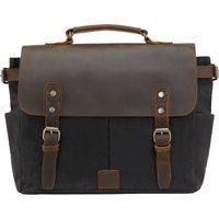 Messenger Bag aus Canvas und Leder