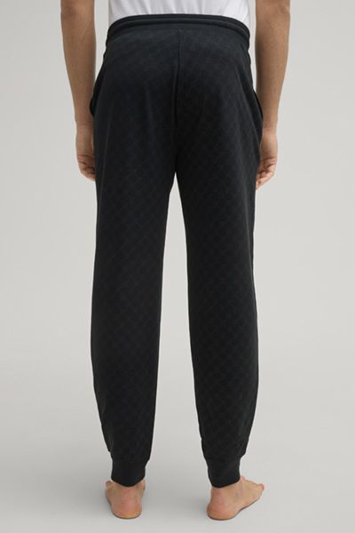 Cornflower Herren Jogginghose Schwarz mit Allover-Design und Kordelzug