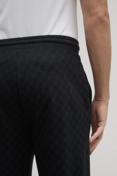 Cornflower Herren Jogginghose Schwarz mit Allover-Design und Kordelzug