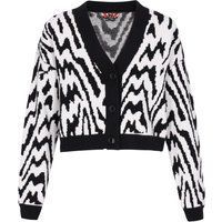 Mymo Strickjacke Frauen schwarz-weiß