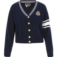 Dreimaster Strickjacke Frauen marineblau cremeweiß