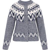 Dreimaster Strickjacke Frauen Marineblau Mehrfarbig