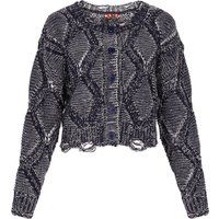 Mymo Strickjacke Frauen marineblau cremeweiß