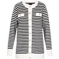 Dreimaster Strickjacke Frauen schwarz/offwhite
