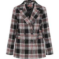 Klassischer karierter zweireihiger Blazer