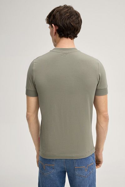 Joop Jeans Cedric Khaki T-Shirt klassischer Rundhalsausschnitt Slim-Fit