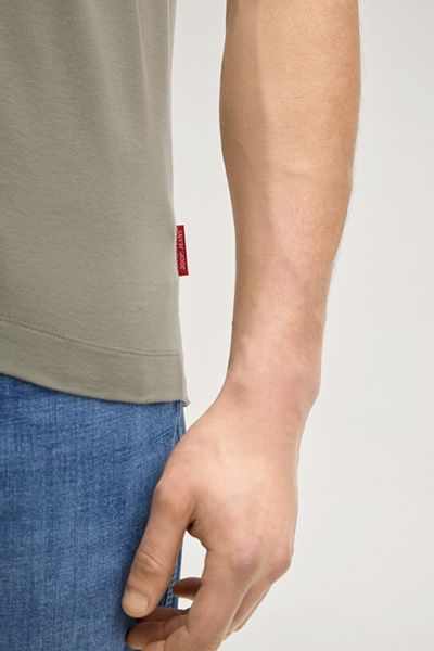 Joop Jeans Cedric Khaki T-Shirt klassischer Rundhalsausschnitt Slim-Fit
