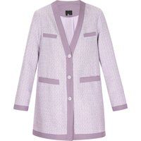 Dreimaster Mantel Mantel Damen heller Lavendel-Glitzer