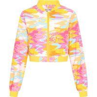 Bomberjacke mit abstraktem Print im Athleisure-Stil
