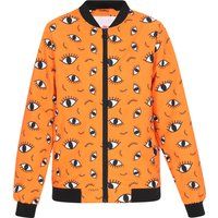 Bomberjacke mit abstraktem Print im Athleisure-Stil