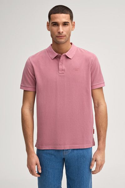 Joop Jeans Ambrosius Poloshirt in Altrosa Stretch-Baumwolle