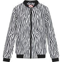 Leichte Bomberjacke mit Zebraprint