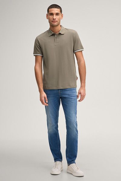 Joop! Jeans Herren Amare Khaki Struktur Piqué Poloshirt