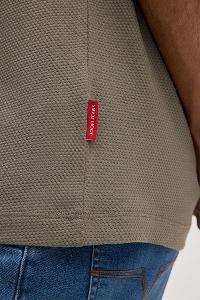 Joop! Jeans Herren Amare Khaki Struktur Piqué Poloshirt