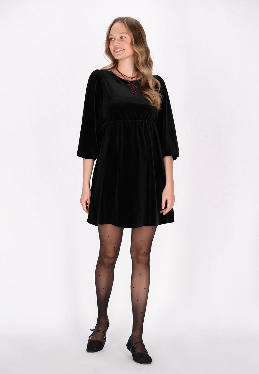 Glitzer-Midikleid mit Wasserfallausschnitt