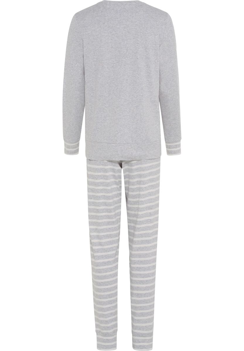 Gestreiftes Damen-Pyjama-Set aus Baumwolle