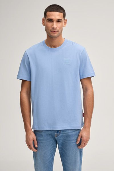 Joop! Jeans Lei Hellblaues T-Shirt mit Logo-Patch