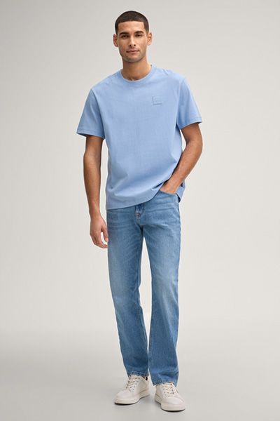 Joop! Jeans Lei Hellblaues T-Shirt mit Logo-Patch