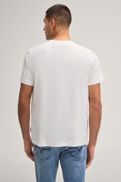 JOOP! Jeans Lanakila Offwhite Baumwoll-T-Shirt mit Surfer-Print