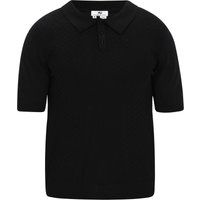 Herren Strick Polo Shirt mit Strukturmuster