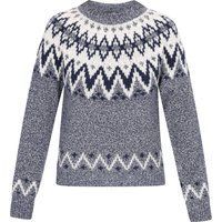 Dreimaster Pullover Frauen Marineblau Mehrfarbig