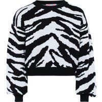 Strickpullover mit Zebra-Print