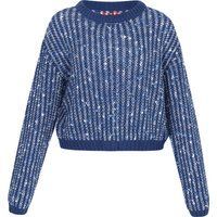 Mymo Pullover Frauen Marineblau Mehrfarbig