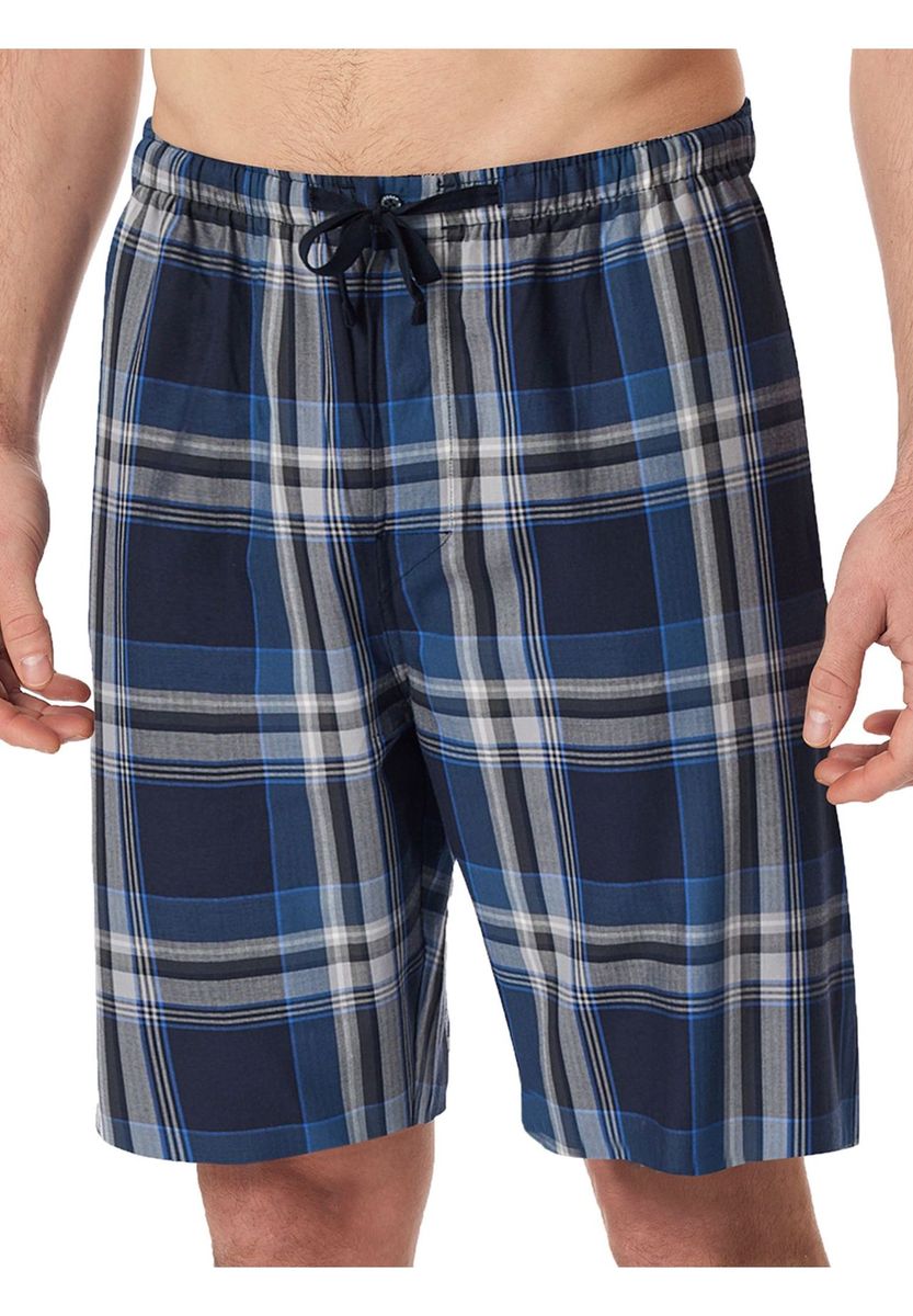 Herren Schlafshorts aus Baumwolle mit Karomuster