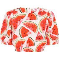 Mymo Bluse Frauen rot mehrfarbig
