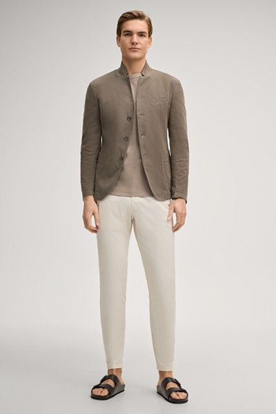 Joop! Jeans Hankez Khaki Stehkragen Blazer Baumwollmischung Stretch