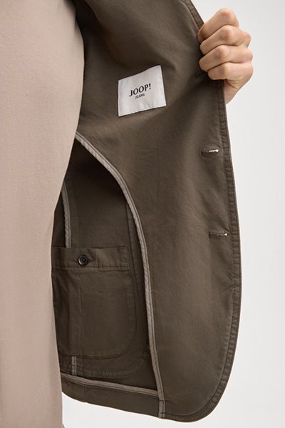Joop! Jeans Hankez Khaki Stehkragen Blazer Baumwollmischung Stretch