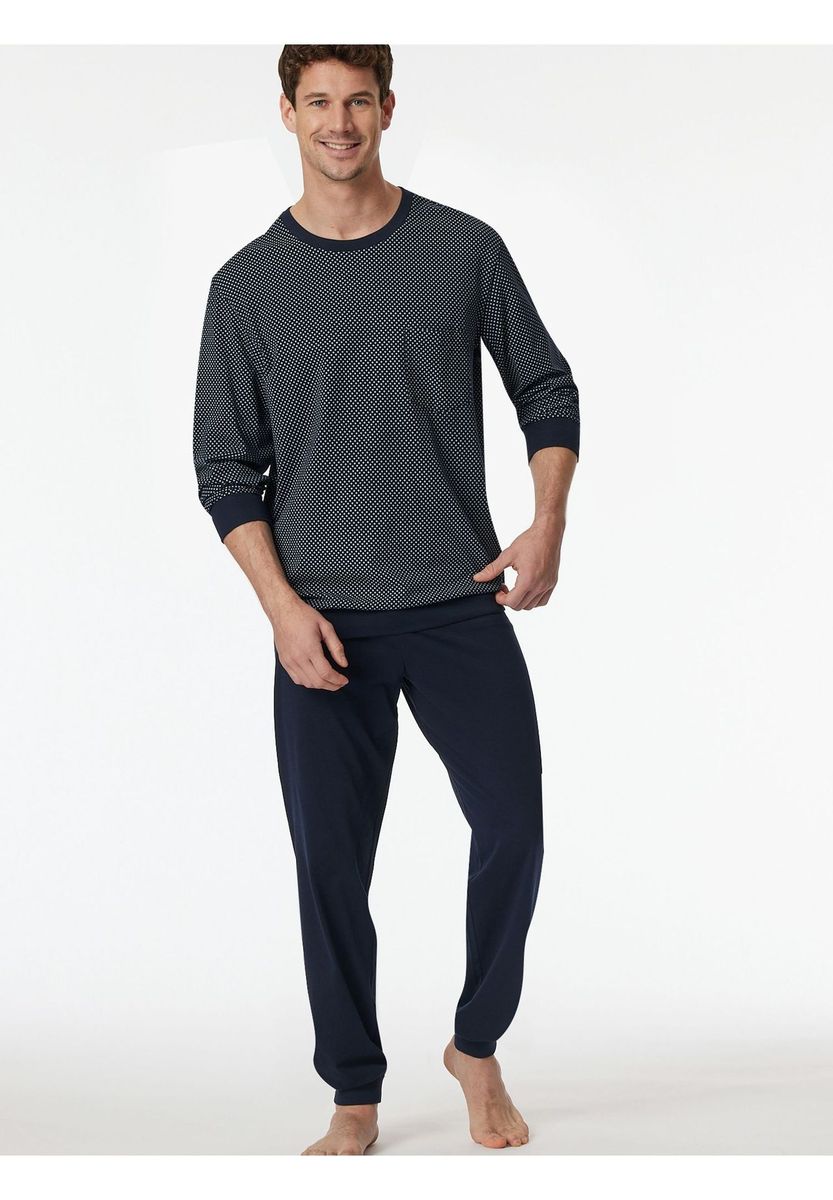 Herren Schlafanzug aus Baumwollstrick