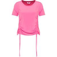 T-Shirt mit gerafften Seiten und Bindebändern