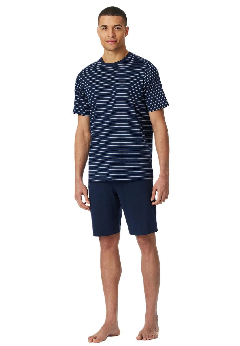 Herren Baumwoll Schlafanzug Set mit Streifen