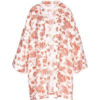 Kimono mit Blumenmuster und offener Vorderseite