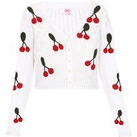 Mymo Strickjacke Frauen Weiß