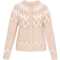 Dreimaster Strickjacke Frauen beige mehrfarbig