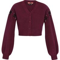 Mymo Strickjacke Frauen Burgund